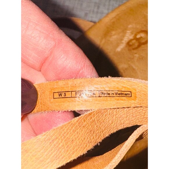 UGG Australia Mattie Leather Platform Wedge Strappy Sandals 8 Stacked Heels 70s - Picture 7 of 10